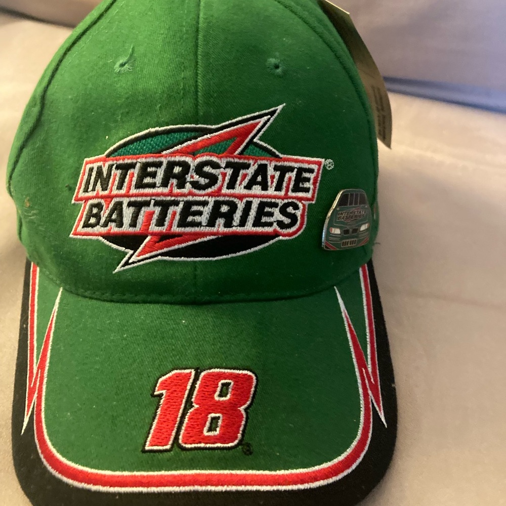 NASCAR Interstate Batteries #18 Bobby Labonte Cap with PEN NWT